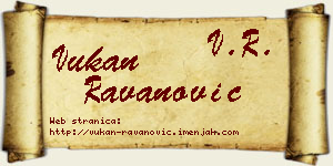 Vukan Ravanović vizit kartica
